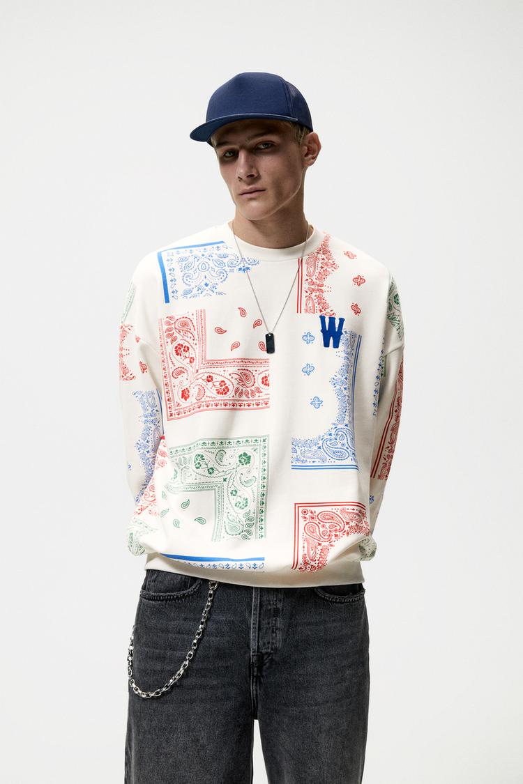 Paisley print sweatshirt hotsell